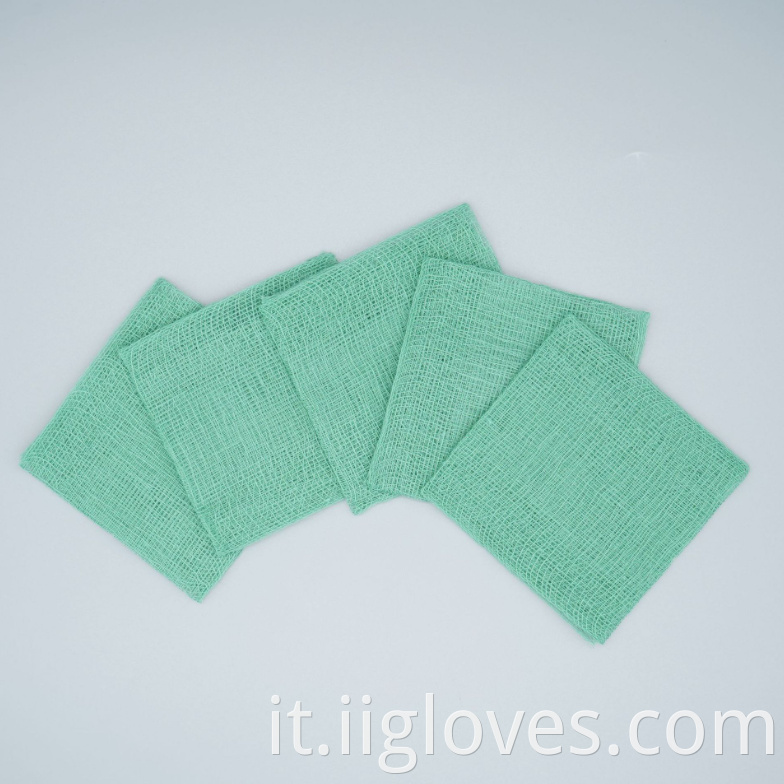 Pieni di garza sterile verde 5x5 7.5x7,5 garza 10x10 cm 100 pezzi per pacchetto 1 a 12 pezzi per sacchetto spugne garza sterili